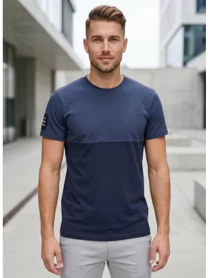 Tricou pentru bărbați cu mâneci scurte SAM 73 KILLIAN MT 781 ALBASTRU