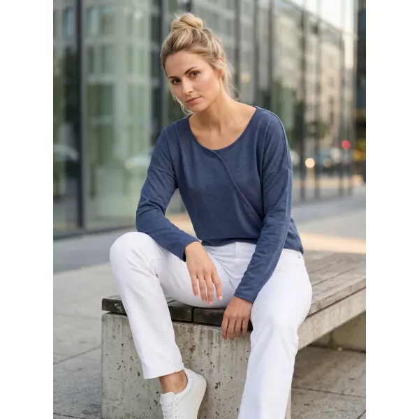  Tricou pentru femei cu mâneci lungi SAM 73 SANDRA WT 830 ALBASTRU 