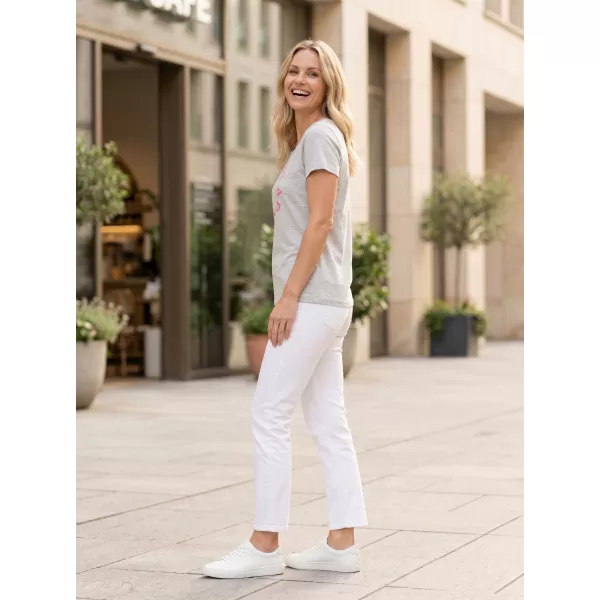  Tricou pentru femei cu mâneci scurte SAM 73 ARIAS WT 825 GRI DESCHIS 