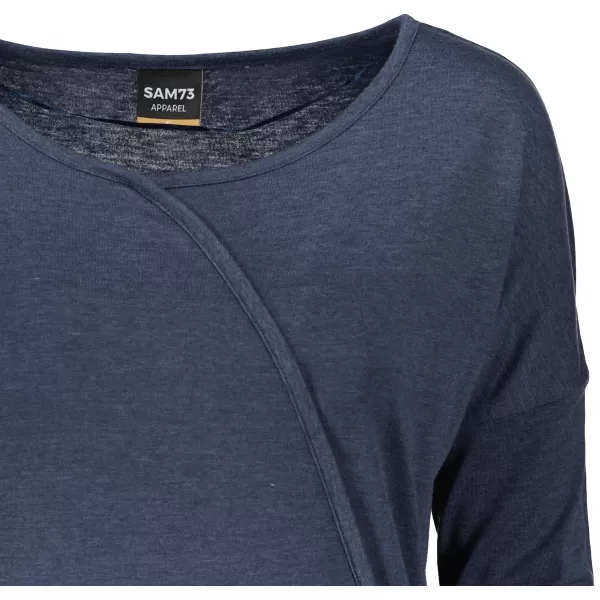  Tricou pentru femei cu mâneci lungi SAM 73 SANDRA WT 830 ALBASTRU 