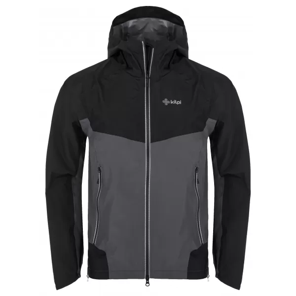  Jachetă hardshell pentru bărbați KILPI HURRICANE-M QM0109KI GRI ÎNCHIS 