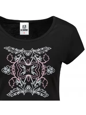 Tricou pentru femei ALTISPORT ALW125122 NEGRU ROZ