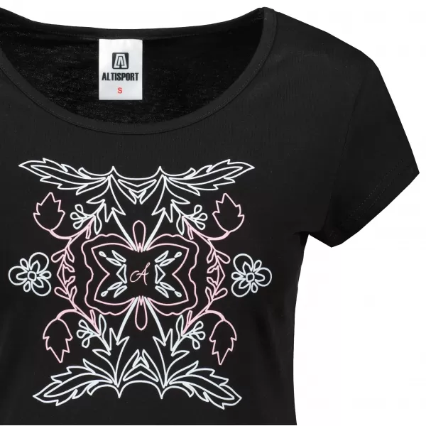  Tricou pentru femei ALTISPORT ALW125122 NEGRU ROZ 