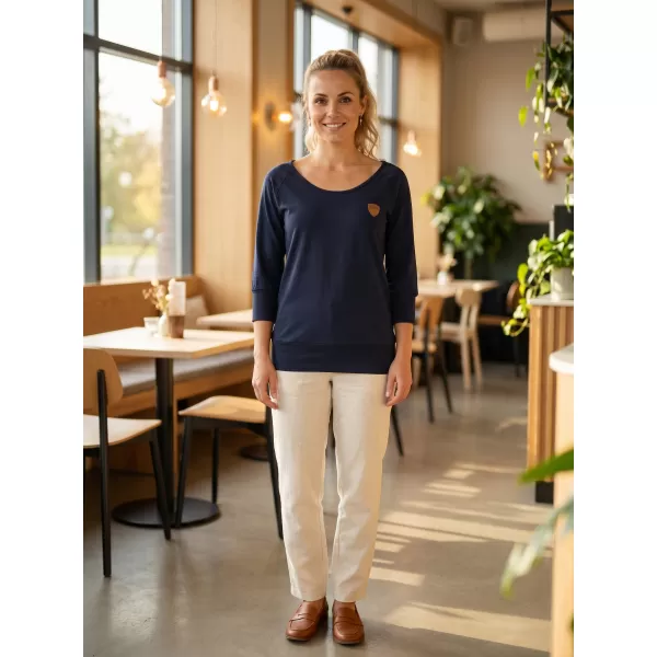  Tricou pentru femei cu mâneci lungi SAM 73 ELENA WT 831 ALBASTRU ÎNCHIS 