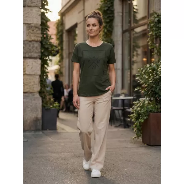  Tricou pentru femei cu mâneci scurte SAM 73 TANYA WT 826 ARMATĂ 