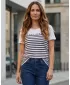 Tricou pentru femei cu mâneci scurte SAM 73 LANE WT 834 ALB