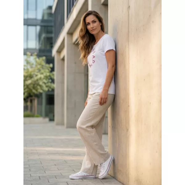  Tricou pentru femei cu mâneci scurte SAM 73 ARIAS WT 825 ALB 