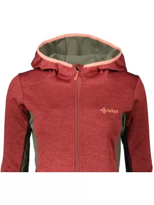 Hanorac de damă din fleece KILPI ALANIS-W QL0307KI ROȘU ÎNCHIS