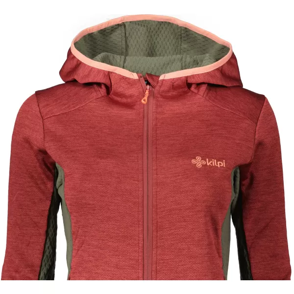  Hanorac de damă din fleece KILPI ALANIS-W QL0307KI ROȘU ÎNCHIS 