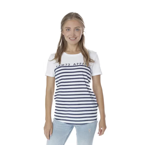  Tricou pentru femei cu mâneci scurte SAM 73 LANE WT 834 ALB 
