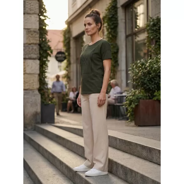  Tricou pentru femei cu mâneci scurte SAM 73 TANYA WT 826 ARMATĂ 