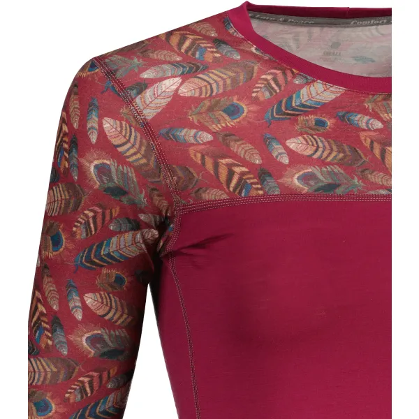  Tricou termic de damă SENSOR MERINO IMPRESS 21200019 LILA/FEATHER 