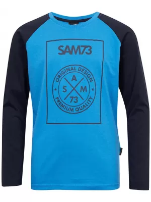 Tricou băiat cu mâneci lungi SAM 73 JACK BT 553 ALBASTRU STRĂLUCITOR