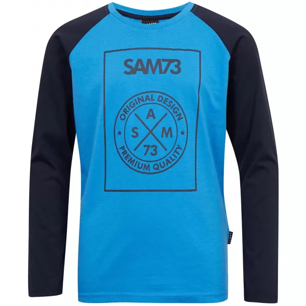  Tricou băiat cu mâneci lungi SAM 73 JACK BT 553 ALBASTRU STRĂLUCITOR 
