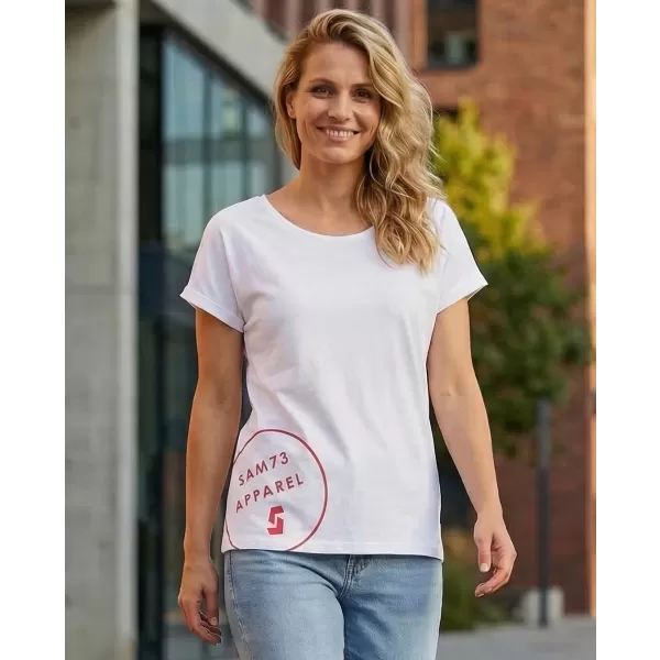  Tricou pentru femei cu mâneci scurte SAM 73 LEAH WT 828 ALB 