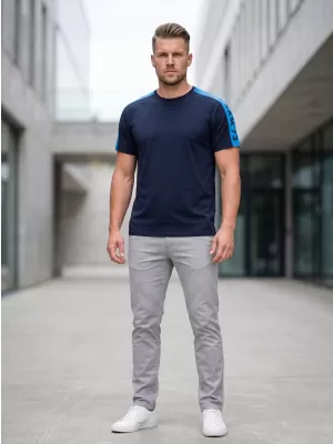 Tricou pentru bărbați cu mâneci scurte SAM 73 BONO MT 782 ALBASTRU ÎNCHIS