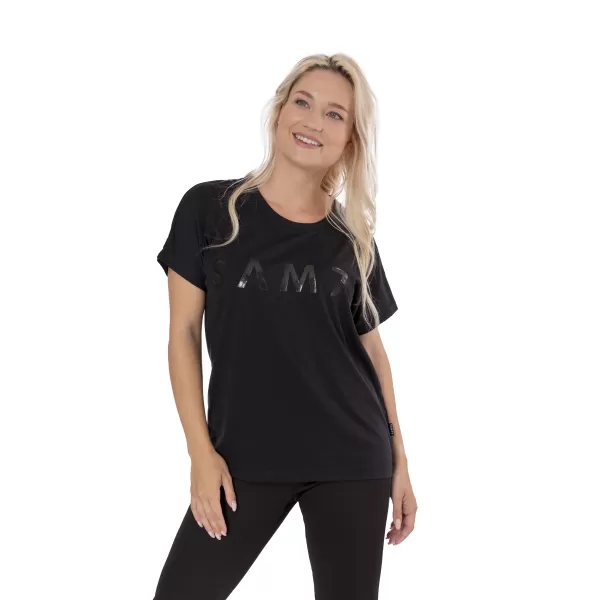  Tricou pentru femei cu mâneci scurte SAM 73 JOHANNA WT 835 NEGRU 