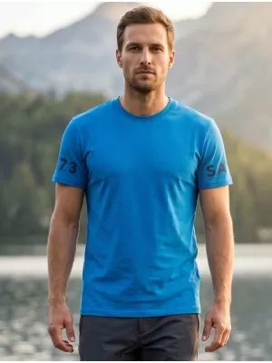 Tricou pentru bărbați cu mâneci scurte SAM 73 MATTHEW MT 779 ALBASTRU STRĂLUCITOR