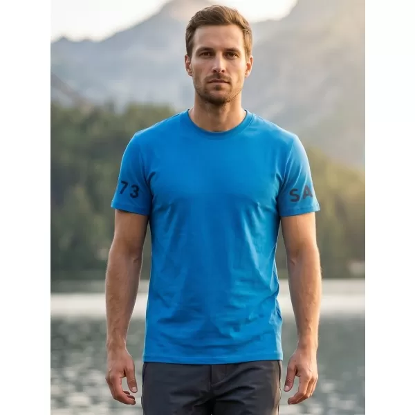  Tricou pentru bărbați cu mâneci scurte SAM 73 MATTHEW MT 779 ALBASTRU STRĂLUCITOR 
