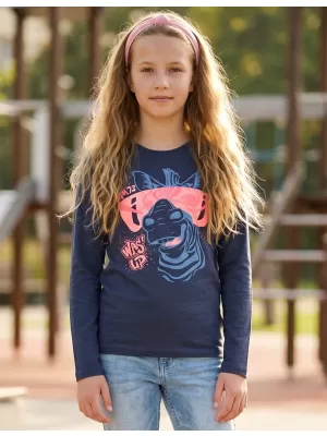Tricou t -thirt cu mâneci lungi SAM 73 AGNES GT 555 ALBASTRU