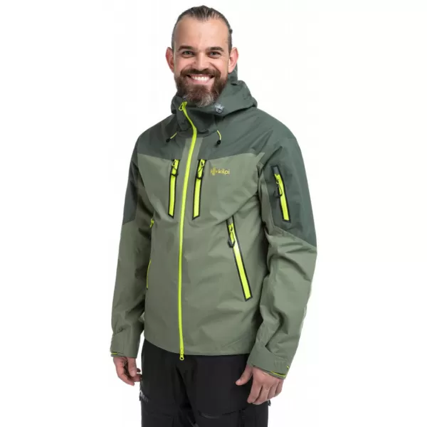  Jachetă hardshell pentru bărbați KILPI HASTAR-M QM0101KI KAKI 