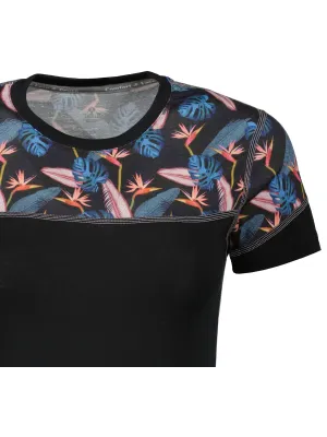 Bluză termică pentru femei SENSOR MERINO IMPRESS 21100008 NEGRU/FLORAL