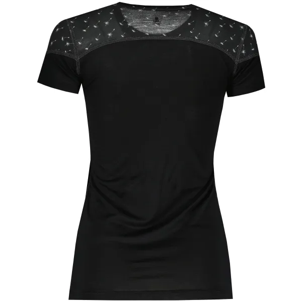  Tricou termic de damă SENSOR MERINO IMPRESS 21100006 NEGRU/NEGRU/PATTERN 