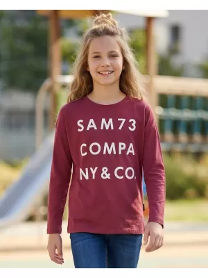 Tricou t -thirt cu mâneci lungi SAM 73 KAT GT 557 ROZ ÎNCHIS