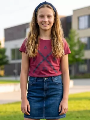 Tricou de fată cu mâneci scurte SAM 73 CAROLINE GT 554 ROZ ÎNCHIS