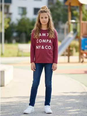 Tricou t -thirt cu mâneci lungi SAM 73 KAT GT 557 ROZ ÎNCHIS