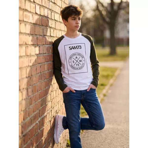  Băiat t -hirt cu mâneci lungi SAM 73 JACK BT 553 ALB 
