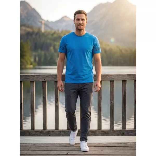  Tricou pentru bărbați cu mâneci scurte SAM 73 MATTHEW MT 779 ALBASTRU STRĂLUCITOR 