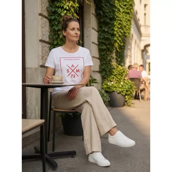  Tricou pentru femei cu mâneci scurte SAM 73 TANYA WT 826 ALB 