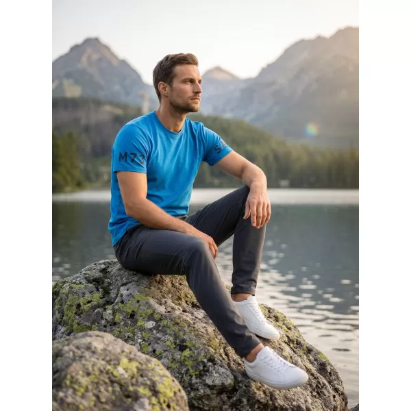  Tricou pentru bărbați cu mâneci scurte SAM 73 MATTHEW MT 779 ALBASTRU STRĂLUCITOR 