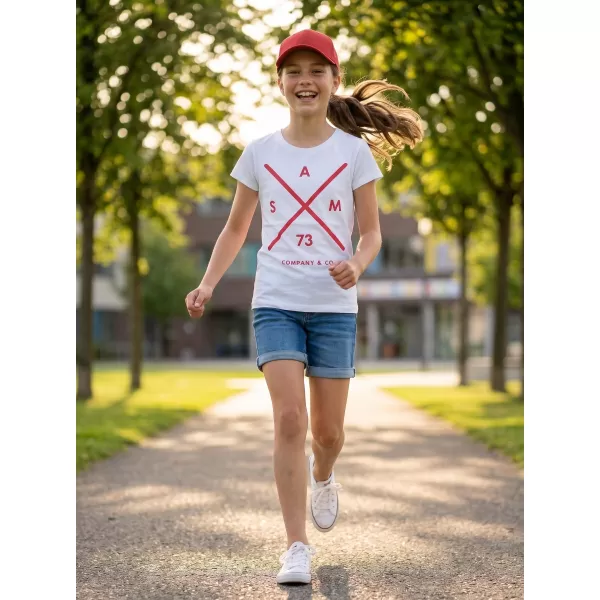  Tricou de fată cu mâneci scurte SAM 73 CAROLINE GT 554 ALB 
