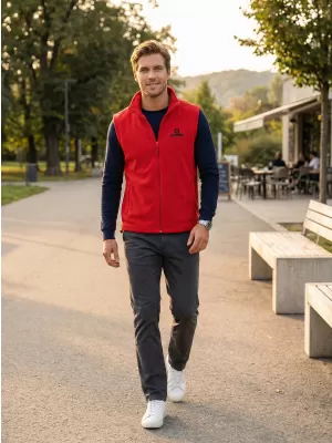 Vestă din lână pentru bărbați ALTISPORT ALM006518 ROȘU