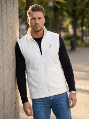 Vestă din lână pentru bărbați ALTISPORT ALM002518 ALB