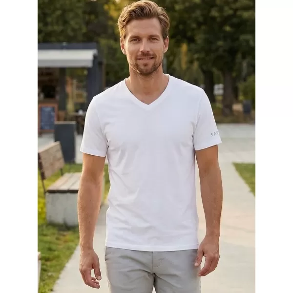  Tricou pentru bărbați cu mâneci scurte SAM 73 BLANE MT 807 ALB 