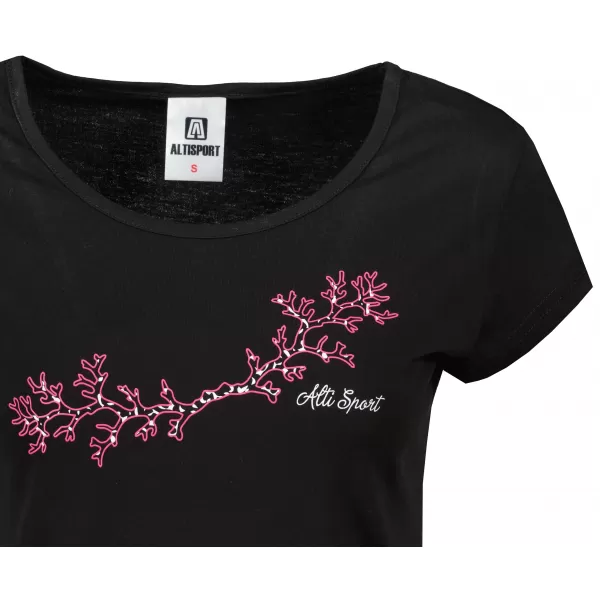  Tricou pentru femei ALTISPORT ALW128122 NEGRU ROZ 