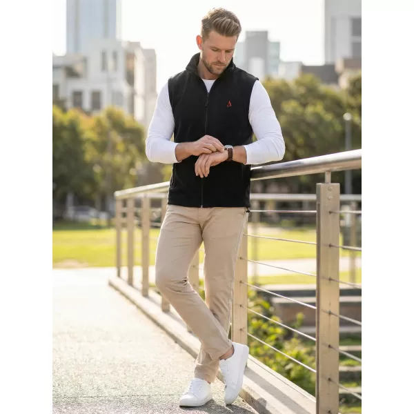  Vestă din lână pentru bărbați ALTISPORT ALM002518 NEGRU ȘI ROȘU 
