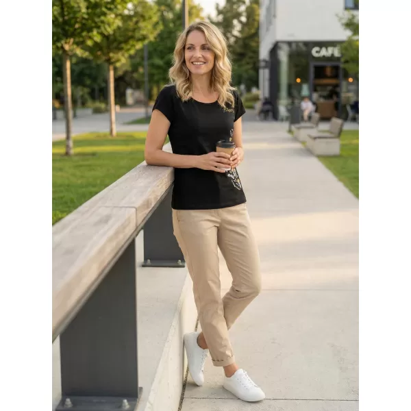  Tricou pentru femei ALTISPORT ALW130122 NEGRU SI AURIU 