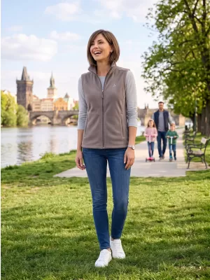 Vesta de dama fleece ALTISPORT ALW002518 GRI OȚEL