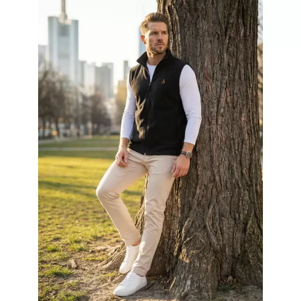  Vestă din lână pentru bărbați ALTISPORT ALM002518 NEGRU SI AURIU 