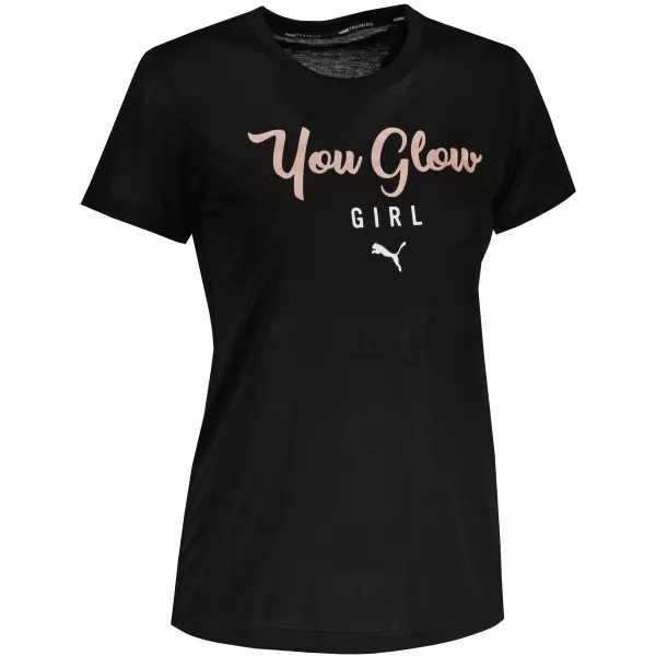  Tricou de damă PUMA PERFORMANCE SLOGAN SS TEE 520920-51 PUMA NEGRU/Q4 