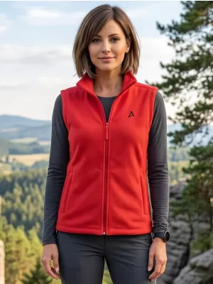 Vesta de dama fleece ALTISPORT ALW002518 ROȘU