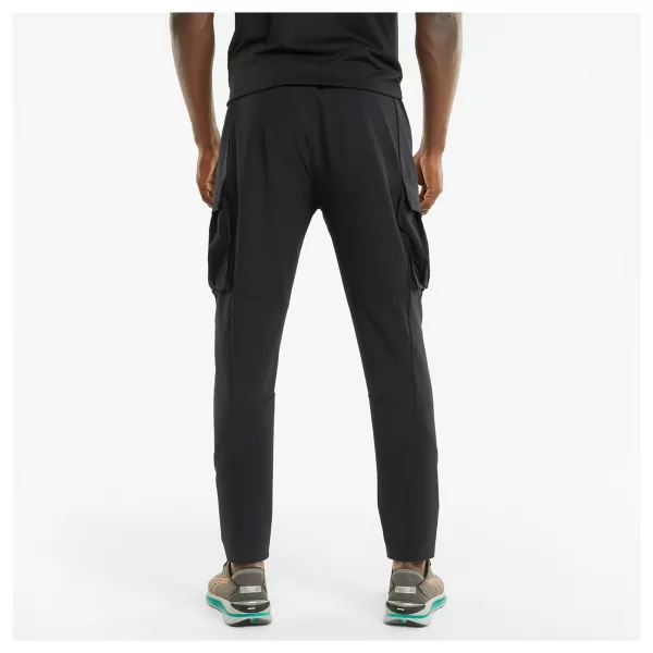  Pantaloni de trening pentru bărbați PUMA RUN WOVEN CARGO PANT M 520864-01 PUMA NEGRU 