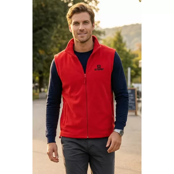  Vestă din lână pentru bărbați ALTISPORT ALM006518 ROȘU 