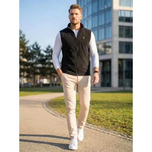  Vestă din lână pentru bărbați ALTISPORT ALM002518 NEGRU SI AURIU 