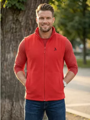 Vestă din lână pentru bărbați ALTISPORT ALM002518 ROȘU