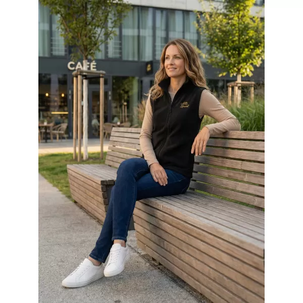  Vesta de dama fleece ALTISPORT ALW056518 NEGRU SI AURIU 